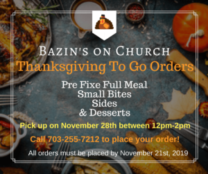 bazins thanksgiving to go
